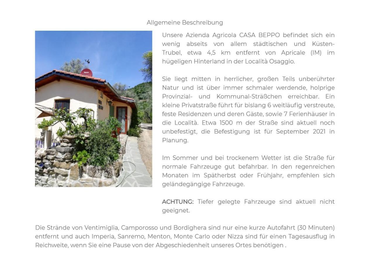Casa Lucertola Villa Apricale Dış mekan fotoğraf